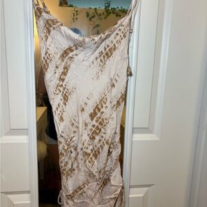 By Together Tan and Cream Accent Dress